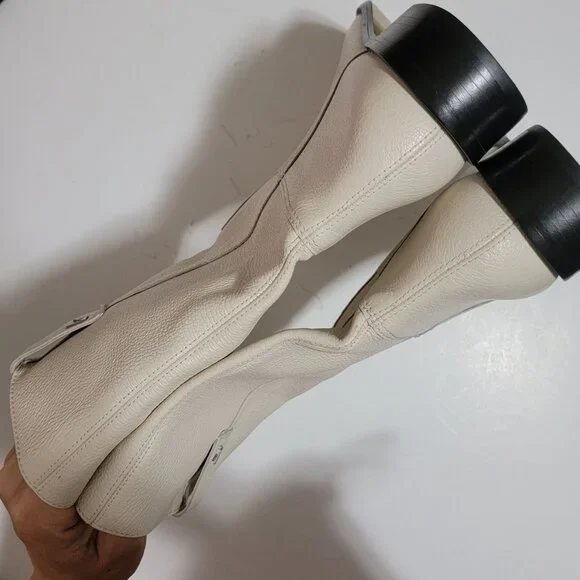 NEW Larroude Barb Boots Ivory Floater Womens 7 Boho Cottagecore Chic Designer - Picture 7 of 11